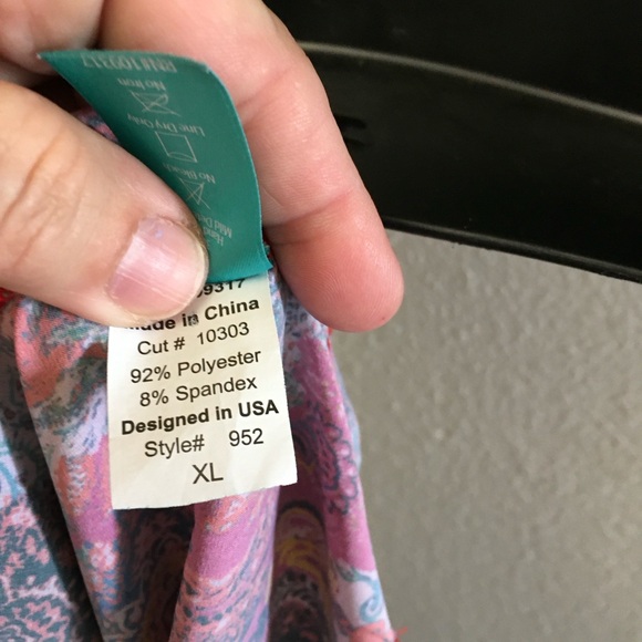 Paisley Print Spaghetti Strap Coverup or Dress XL - Picture 8 of 8